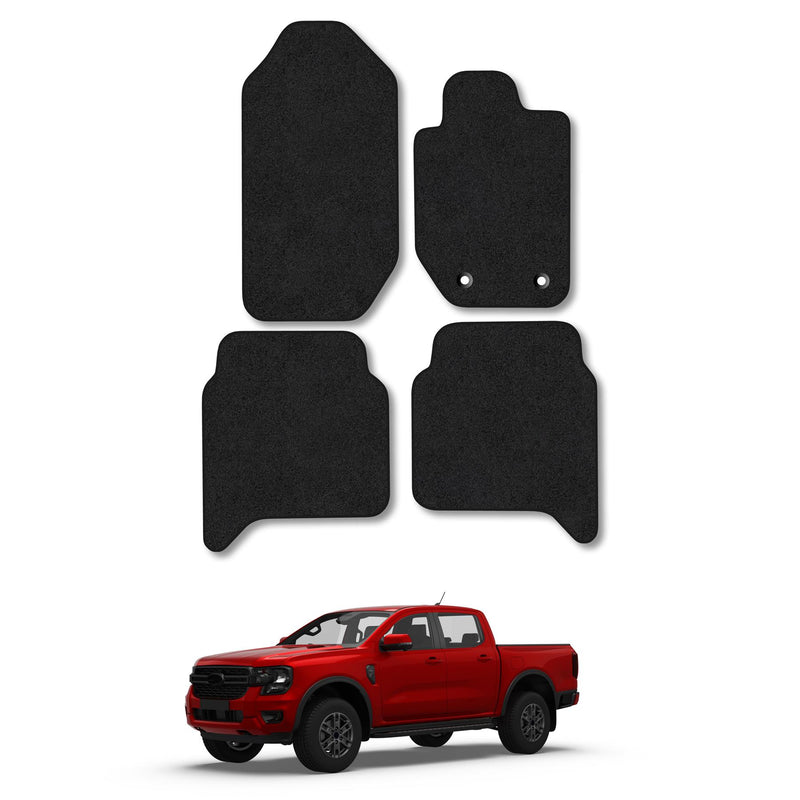 Ford Ranger 2012-2022 Carpet Carpet Floor Mats [Double Cab models]