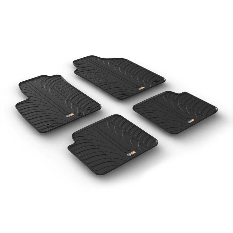 Fiat 500 Rubber Car Mats (2007-2012)